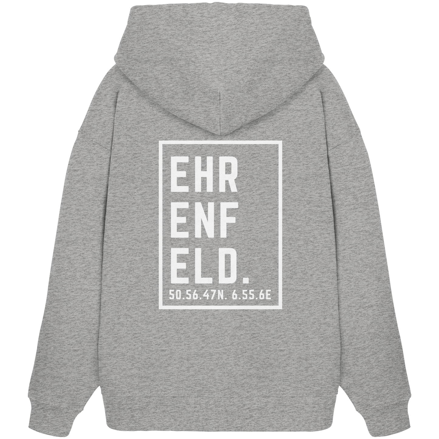 Ehrenfeld Koordinaten (großer Druck auf dem Rücken) - Organic Oversize Hoodie