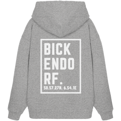 Bickendorf Koordinaten (großer Druck auf dem Rücken) - Organic Oversize Hoodie