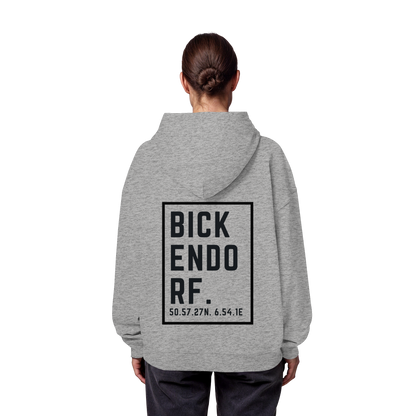 Bickendorf Koordinaten (großer Druck auf dem Rücken) - Organic Oversize Hoodie