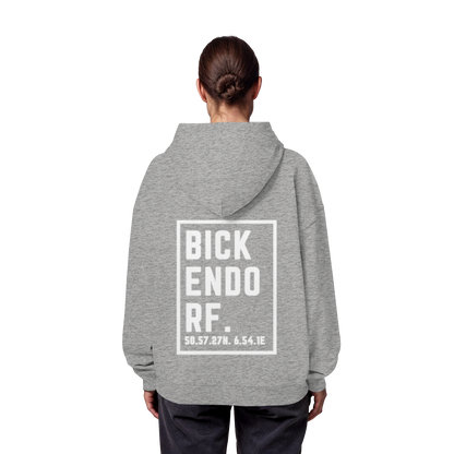 Bickendorf Koordinaten (großer Druck auf dem Rücken) - Organic Oversize Hoodie