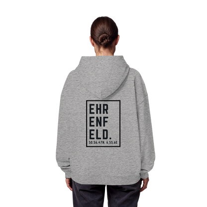 Ehrenfeld Koordinaten (großer Druck auf dem Rücken) - Organic Oversize Hoodie