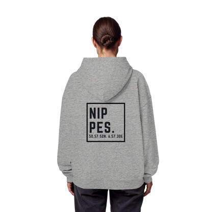 Nippes Koordinaten (großer Druck auf dem Rücken) - Organic Oversize Hoodie