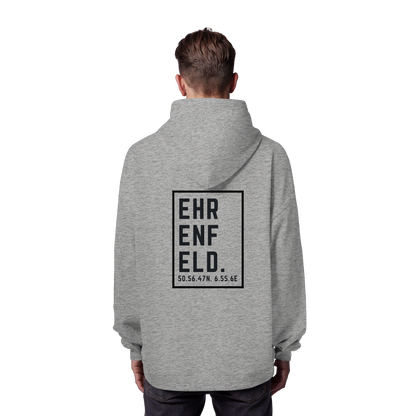 Ehrenfeld Koordinaten (großer Druck auf dem Rücken) - Organic Oversize Hoodie