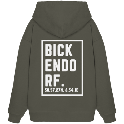 Bickendorf Koordinaten (großer Druck auf dem Rücken) - Organic Oversize Hoodie