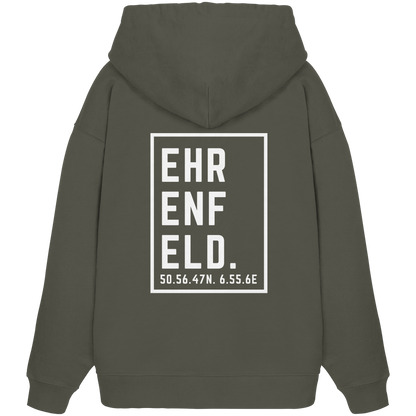 Ehrenfeld Koordinaten (großer Druck auf dem Rücken) - Organic Oversize Hoodie
