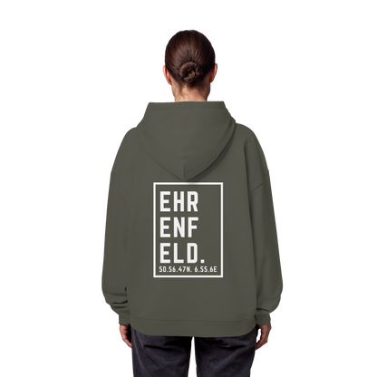 Ehrenfeld Koordinaten (großer Druck auf dem Rücken) - Organic Oversize Hoodie