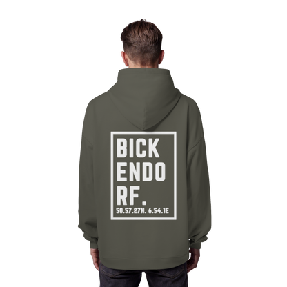 Bickendorf Koordinaten (großer Druck auf dem Rücken) - Organic Oversize Hoodie