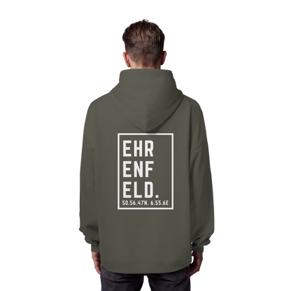 Ehrenfeld Koordinaten (großer Druck auf dem Rücken) - Organic Oversize Hoodie