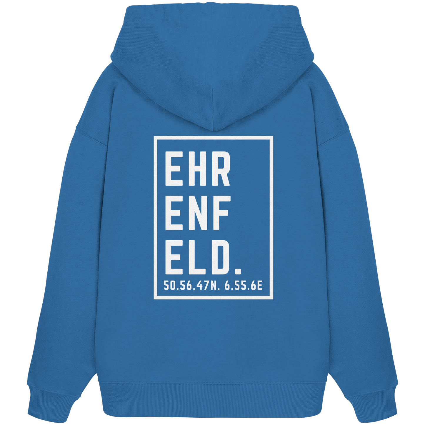 Ehrenfeld Koordinaten (großer Druck auf dem Rücken) - Organic Oversize Hoodie