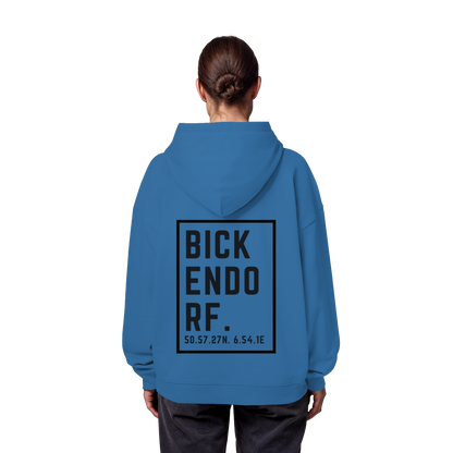 Bickendorf Koordinaten (großer Druck auf dem Rücken) - Organic Oversize Hoodie