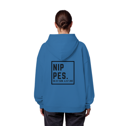 Nippes Koordinaten (großer Druck auf dem Rücken) - Organic Oversize Hoodie
