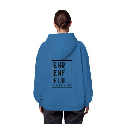 Ehrenfeld Koordinaten (großer Druck auf dem Rücken) - Organic Oversize Hoodie