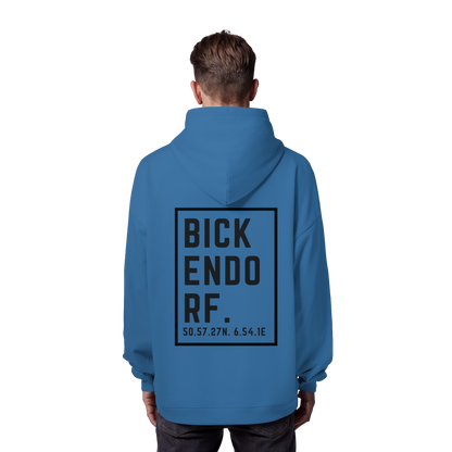 Bickendorf Koordinaten (großer Druck auf dem Rücken) - Organic Oversize Hoodie