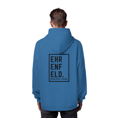 Ehrenfeld Koordinaten (großer Druck auf dem Rücken) - Organic Oversize Hoodie