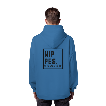 Nippes Koordinaten (großer Druck auf dem Rücken) - Organic Oversize Hoodie