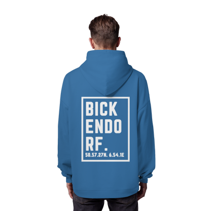 Bickendorf Koordinaten (großer Druck auf dem Rücken) - Organic Oversize Hoodie