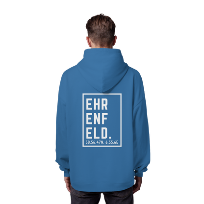 Ehrenfeld Koordinaten (großer Druck auf dem Rücken) - Organic Oversize Hoodie