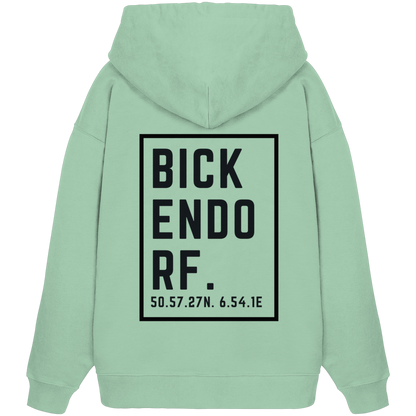 Bickendorf Koordinaten (großer Druck auf dem Rücken) - Organic Oversize Hoodie