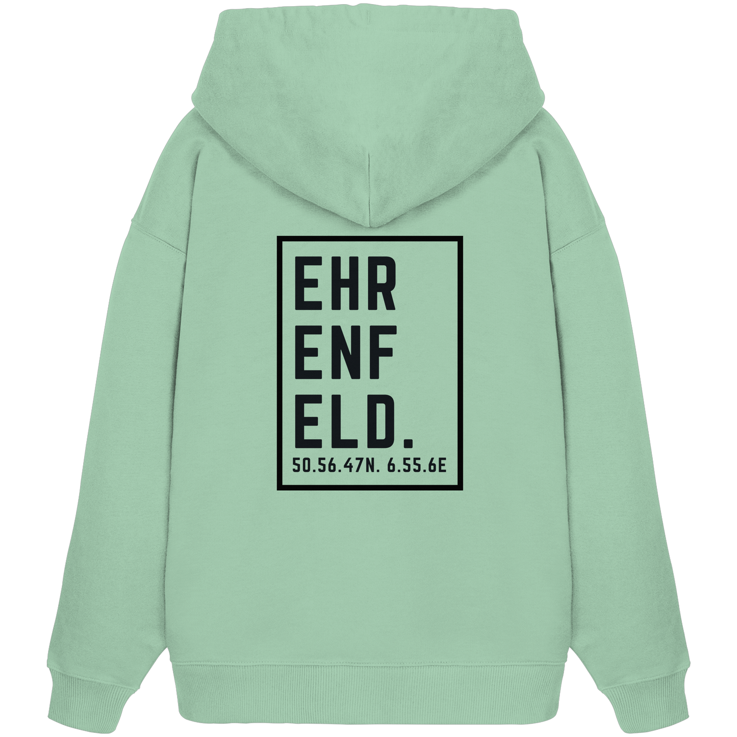 Ehrenfeld Koordinaten (großer Druck auf dem Rücken) - Organic Oversize Hoodie