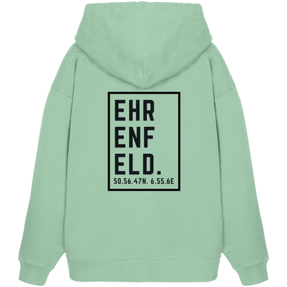 Ehrenfeld Koordinaten (großer Druck auf dem Rücken) - Organic Oversize Hoodie