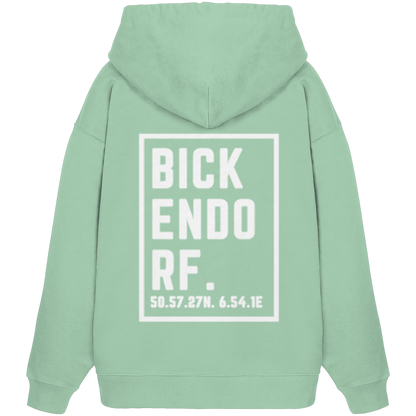 Bickendorf Koordinaten (großer Druck auf dem Rücken) - Organic Oversize Hoodie