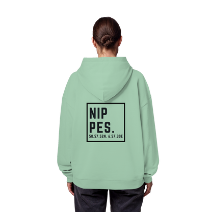 Nippes Koordinaten (großer Druck auf dem Rücken) - Organic Oversize Hoodie