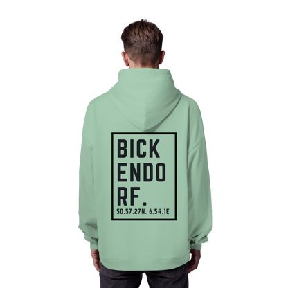 Bickendorf Koordinaten (großer Druck auf dem Rücken) - Organic Oversize Hoodie