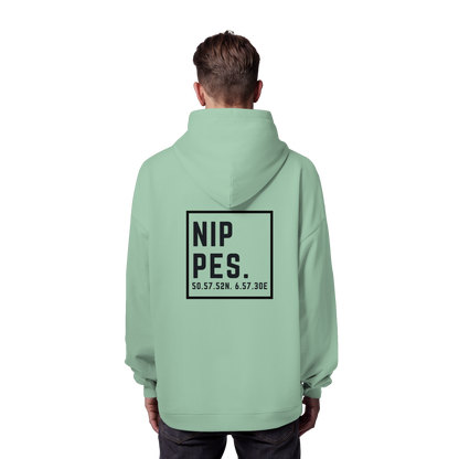 Nippes Koordinaten (großer Druck auf dem Rücken) - Organic Oversize Hoodie