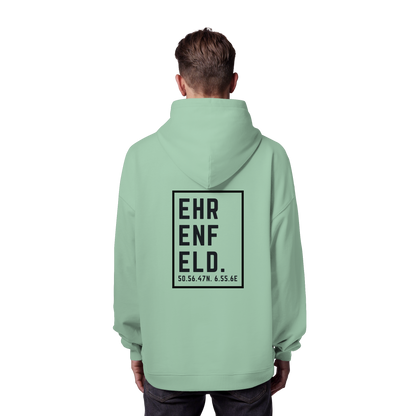 Ehrenfeld Koordinaten (großer Druck auf dem Rücken) - Organic Oversize Hoodie