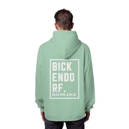 Bickendorf Koordinaten (großer Druck auf dem Rücken) - Organic Oversize Hoodie