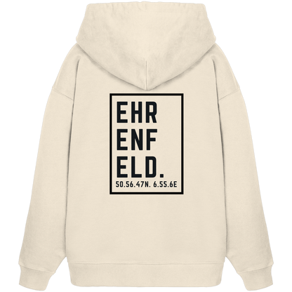 Ehrenfeld Koordinaten (großer Druck auf dem Rücken) - Organic Oversize Hoodie