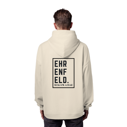 Ehrenfeld Koordinaten (großer Druck auf dem Rücken) - Organic Oversize Hoodie