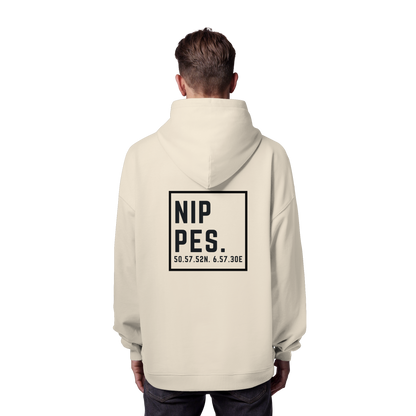 Nippes Koordinaten (großer Druck auf dem Rücken) - Organic Oversize Hoodie