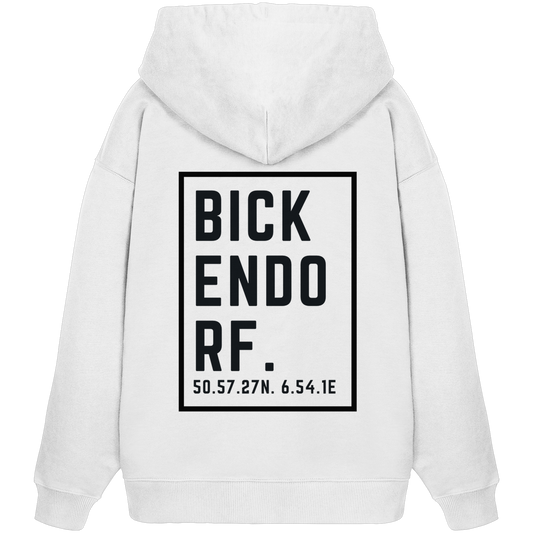 Bickendorf Koordinaten (großer Druck auf dem Rücken) - Organic Oversize Hoodie