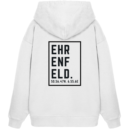 Ehrenfeld Koordinaten (großer Druck auf dem Rücken) - Organic Oversize Hoodie