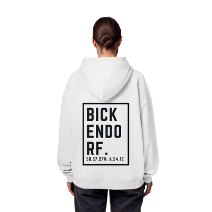 Bickendorf Koordinaten (großer Druck auf dem Rücken) - Organic Oversize Hoodie