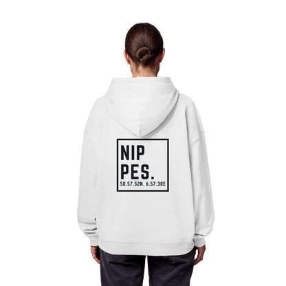 Nippes Koordinaten (großer Druck auf dem Rücken) - Organic Oversize Hoodie