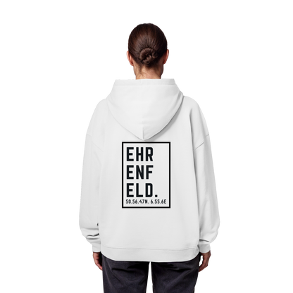 Ehrenfeld Koordinaten (großer Druck auf dem Rücken) - Organic Oversize Hoodie