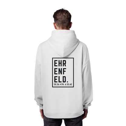 Ehrenfeld Koordinaten (großer Druck auf dem Rücken) - Organic Oversize Hoodie