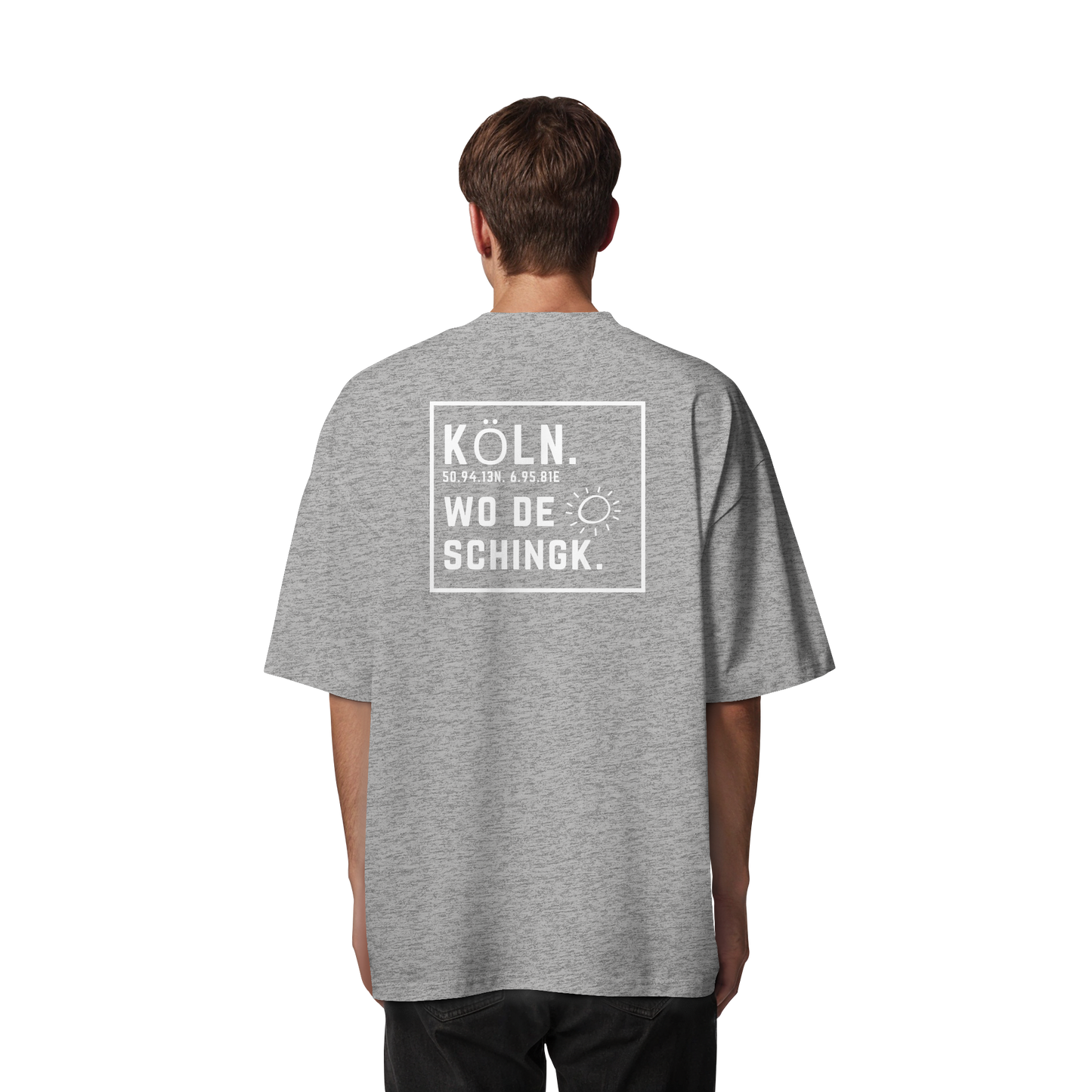 Wo de Sonn schingk - Köln Druck Rücken  - Organic Oversize Shirt