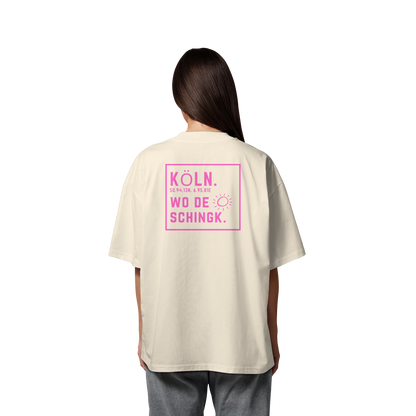 Wo de Sonn schingk - Köln Druck Rücken - Organic Oversize Shirt