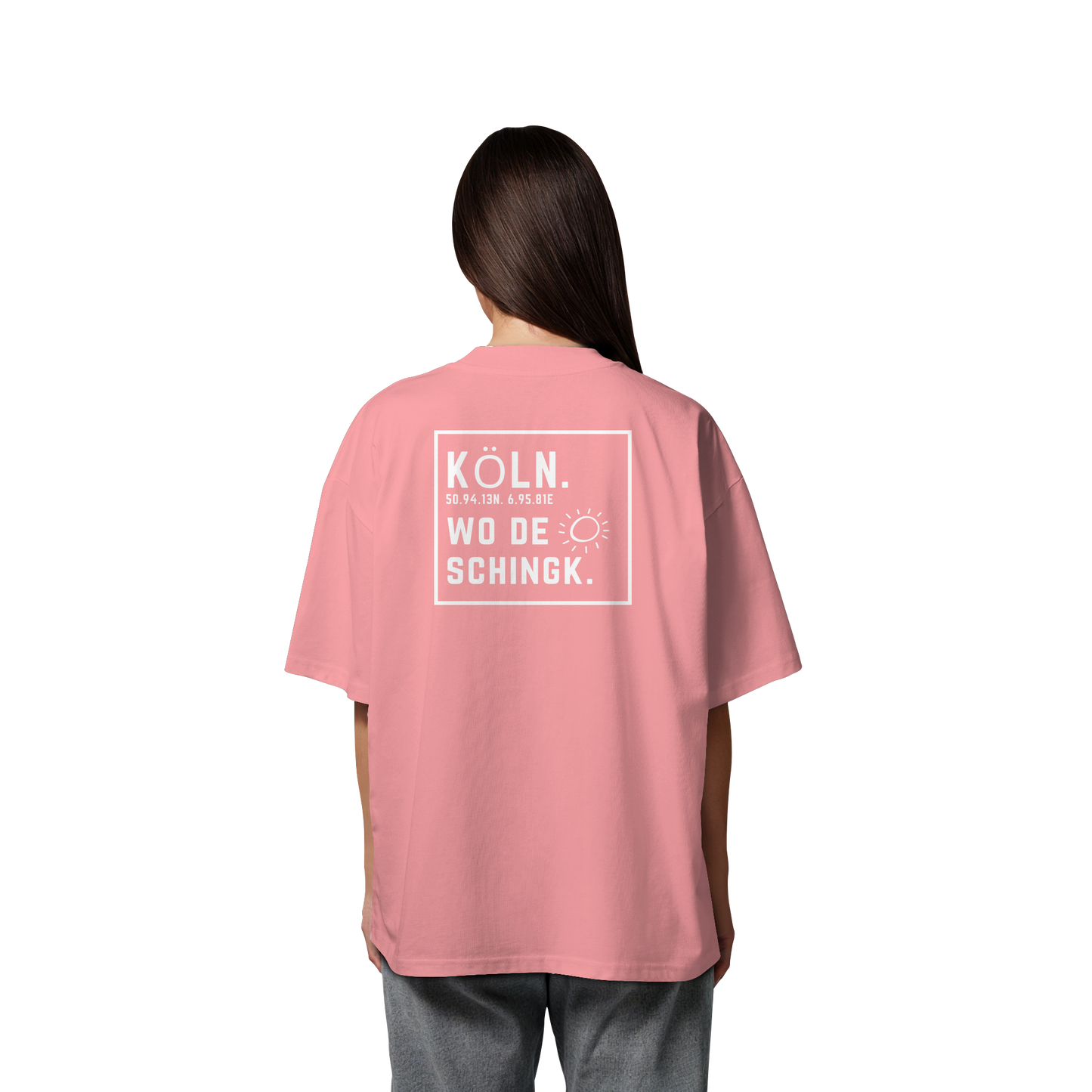 Wo de Sonn schingk - Köln Druck Rücken  - Organic Oversize Shirt