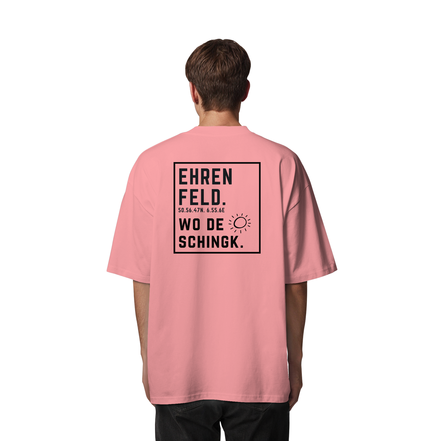 Wo de Sonn schingk - Ehrenfeld Druck Rücken - Organic Oversize Shirt