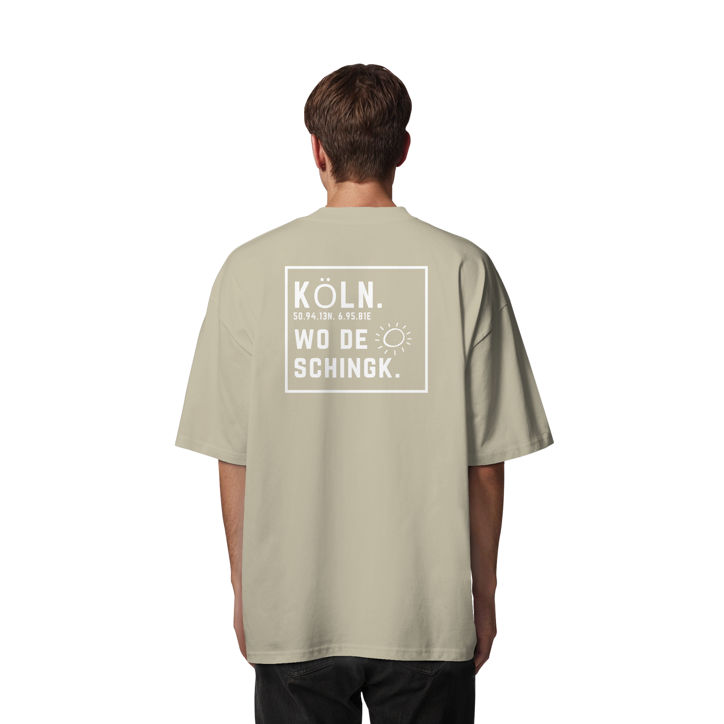 Wo de Sonn schingk - Köln Druck Rücken  - Organic Oversize Shirt