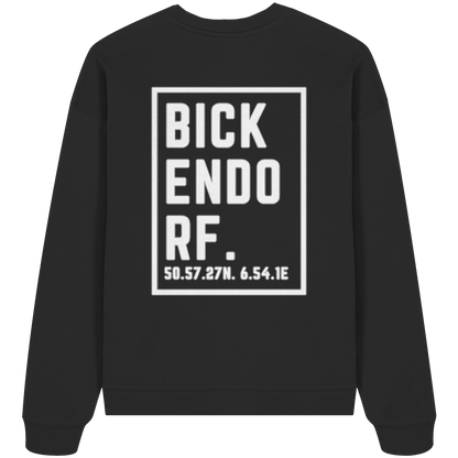 Bickendorf Koordinaten (großer Druck auf dem Rücken) - Organic Oversize Sweatshirt