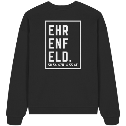 Ehrenfeld Koordinaten (großer Druck auf dem Rücken) - Organic Oversize Sweatshirt