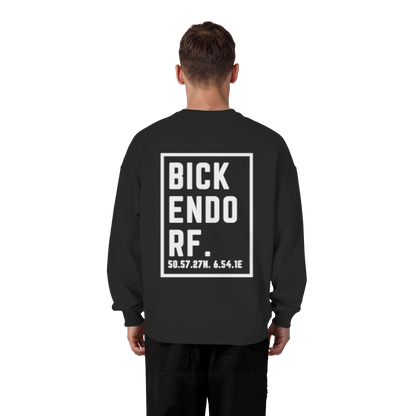 Bickendorf Koordinaten (großer Druck auf dem Rücken) - Organic Oversize Sweatshirt