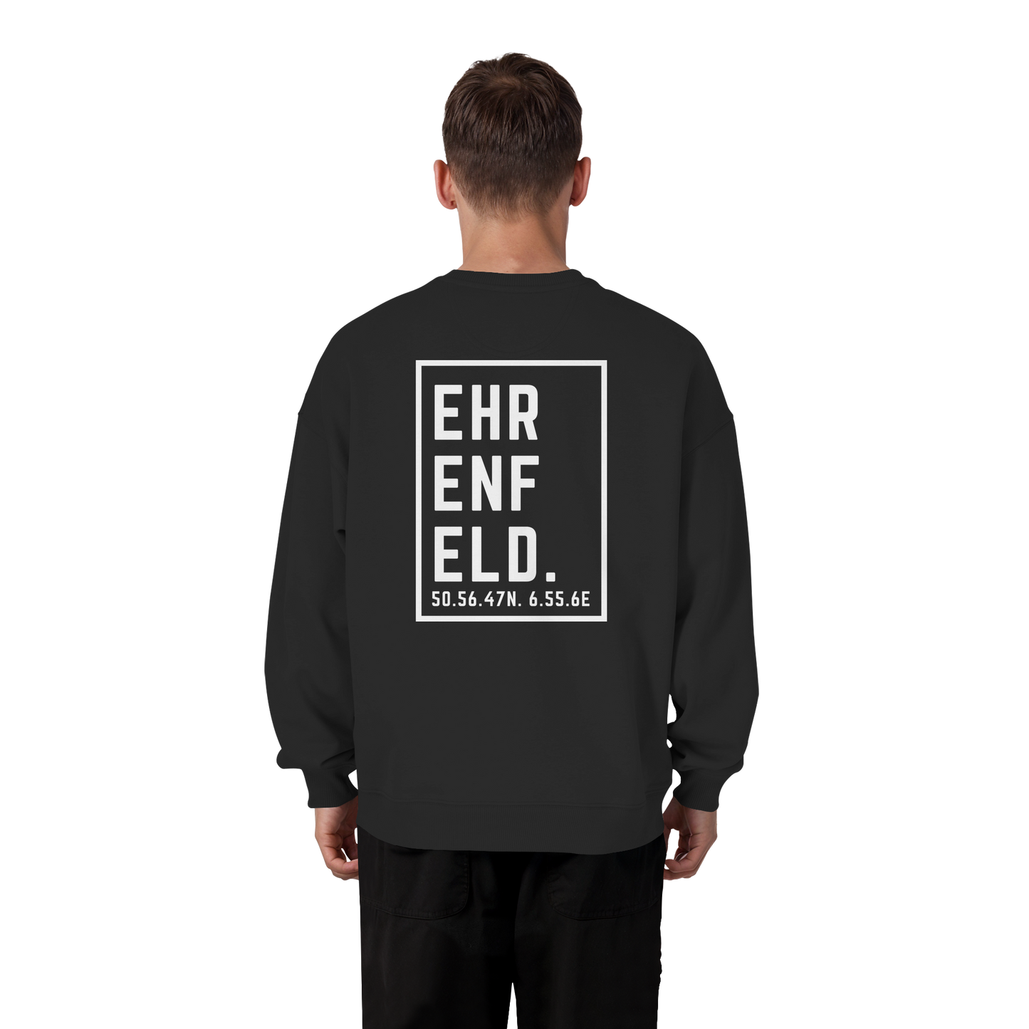 Ehrenfeld Koordinaten (großer Druck auf dem Rücken) - Organic Oversize Sweatshirt