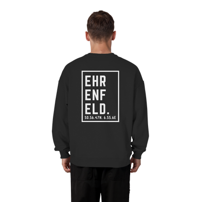 Ehrenfeld Koordinaten (großer Druck auf dem Rücken) - Organic Oversize Sweatshirt