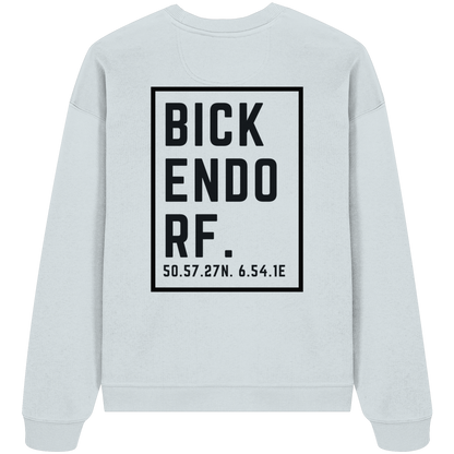 Bickendorf Koordinaten (großer Druck auf dem Rücken) - Organic Oversize Sweatshirt